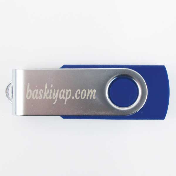 İsme Özel Plastik Metal Usb Flash Bellek | Mavi görsel